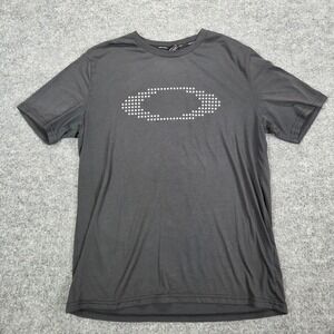 Oakley Short Sleeve Crew Neck Black Mens Ellipse T-Shirt 457356 02E Large Y2k